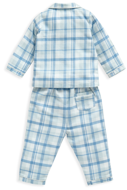Blue Gingham Woven Pyjamas