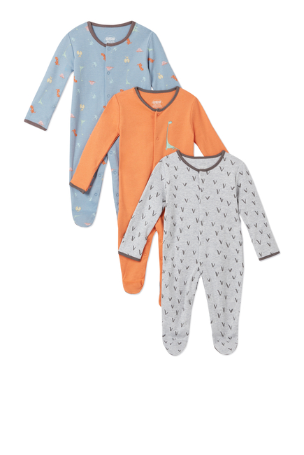 3Pack of  DINO Sleepsuits