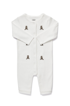 Embroidered Bears Romper