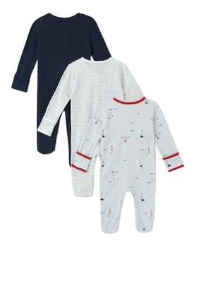 3Pack of  LIGHTHOUSE Sleepsuits