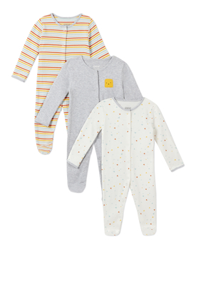 3Pack of  SHAPES Sleepsuits