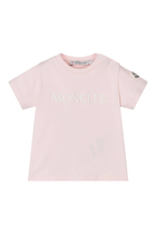 Kids Logo Embroidered Cotton T-Shirt