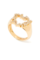 Hobb/Love Heart Ring, 18k Yellow Gold & Diamonds