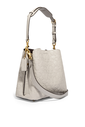 Signature Leather Willow Bucket Bag