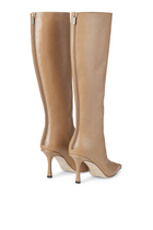 Agathe 85 Leather Knee-High Boots