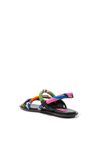 Marmo-Print Flat Sandals