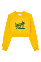 Casa Tennis Club Embroidered Crop Sweatshirt