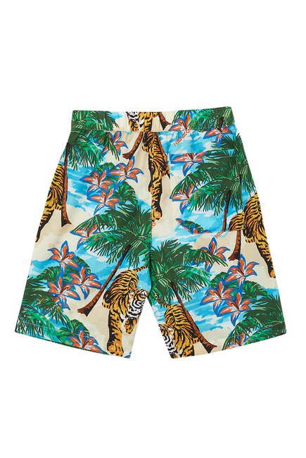 Tropical Print Bermuda Shorts