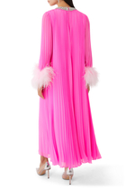 Chiffon Feather Midi Dress