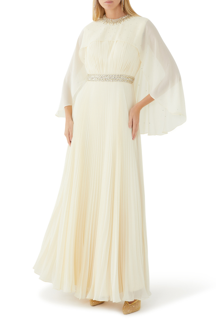 Maxi Gown With Cape