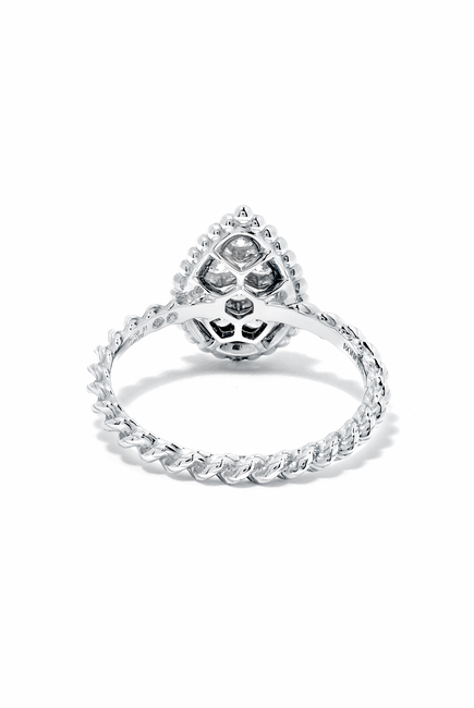 Serpent Bohème Small Ring, 18k White Gold & Diamonds