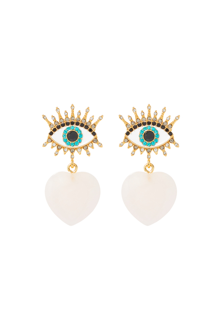 Heart Eye Drop Earrings