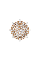 Tip-Top Statement Ring, 18k Rose Gold White Agate & Diamond