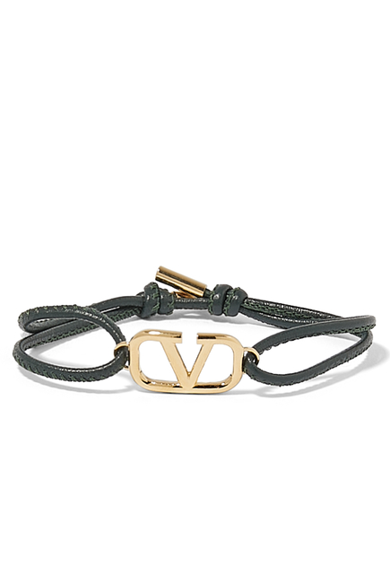 VLogo Signature Leather Bracelet