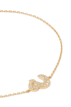 Oula Ein XS Letter Bracelet, 18k Yellow Gold with Diamonds