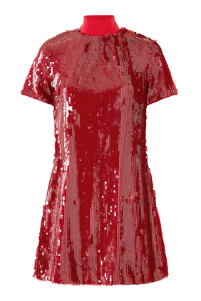 Mini Ilana Poinsettia Sequin Dress