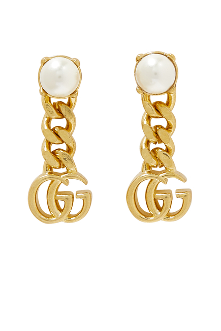 Pearl Double G Earrings