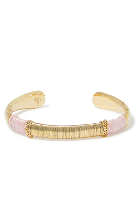 Macao Raffia Bracelet, 24k Gold-Plated Brass & Raffia