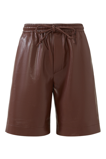Munira Faux-Leather Shorts