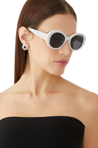 Bold 3 Dot Embellished Round Sunglasses