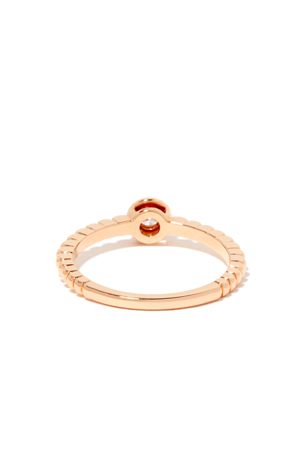 Rock Circle Diamond Solitaire Ring in 18kt Rose Gold