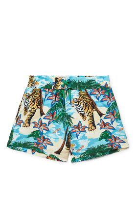 Jungle Print Swim Shorts