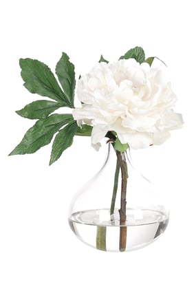 Small Peony In Glass Bubble