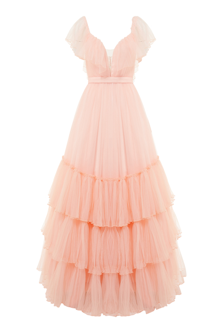Tulle Ruffle Gown