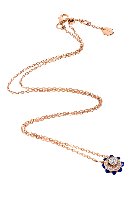 Tip-Top Necklace, 18k Rose Gold, Lapis Lazuli & Diamond