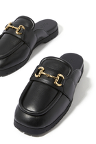 Horsebit Leather Loafer Slippers