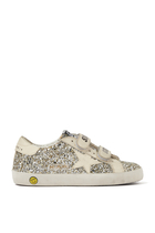 Kids Old School Junior Glitter Sneakers