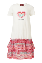 Kids Patterned Logo Dress