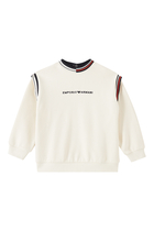 Kids Logo-Embroidered French Terry Oversized Sweatshirt