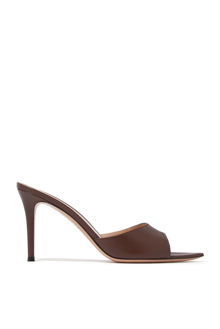Buy Gianvito Rossi Elle 85 Leather Mules for Womens