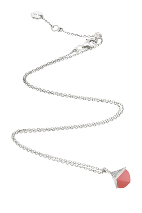 Cleo Mini Rev 18K White Gold & Diamond Necklace