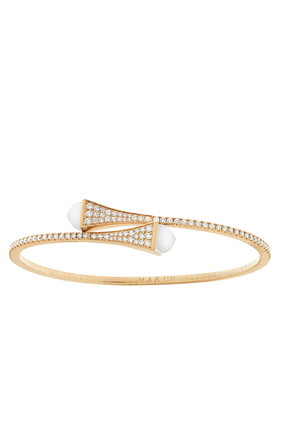Cleo 18K Rose Gold & Diamond Slip-On Bracelet