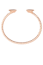 Serpent Bohème Double S Motif Bracelet, 18k Rose Gold & Diamonds