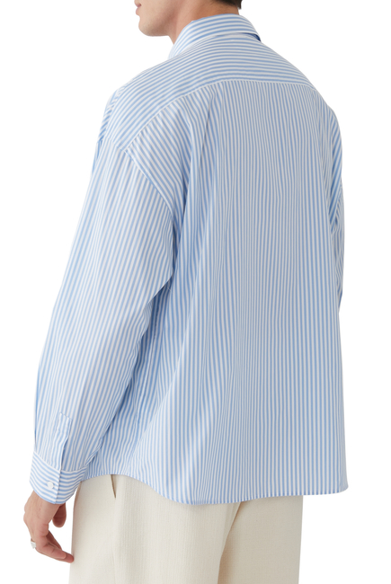 Striped Relaxed Cotton Shirt