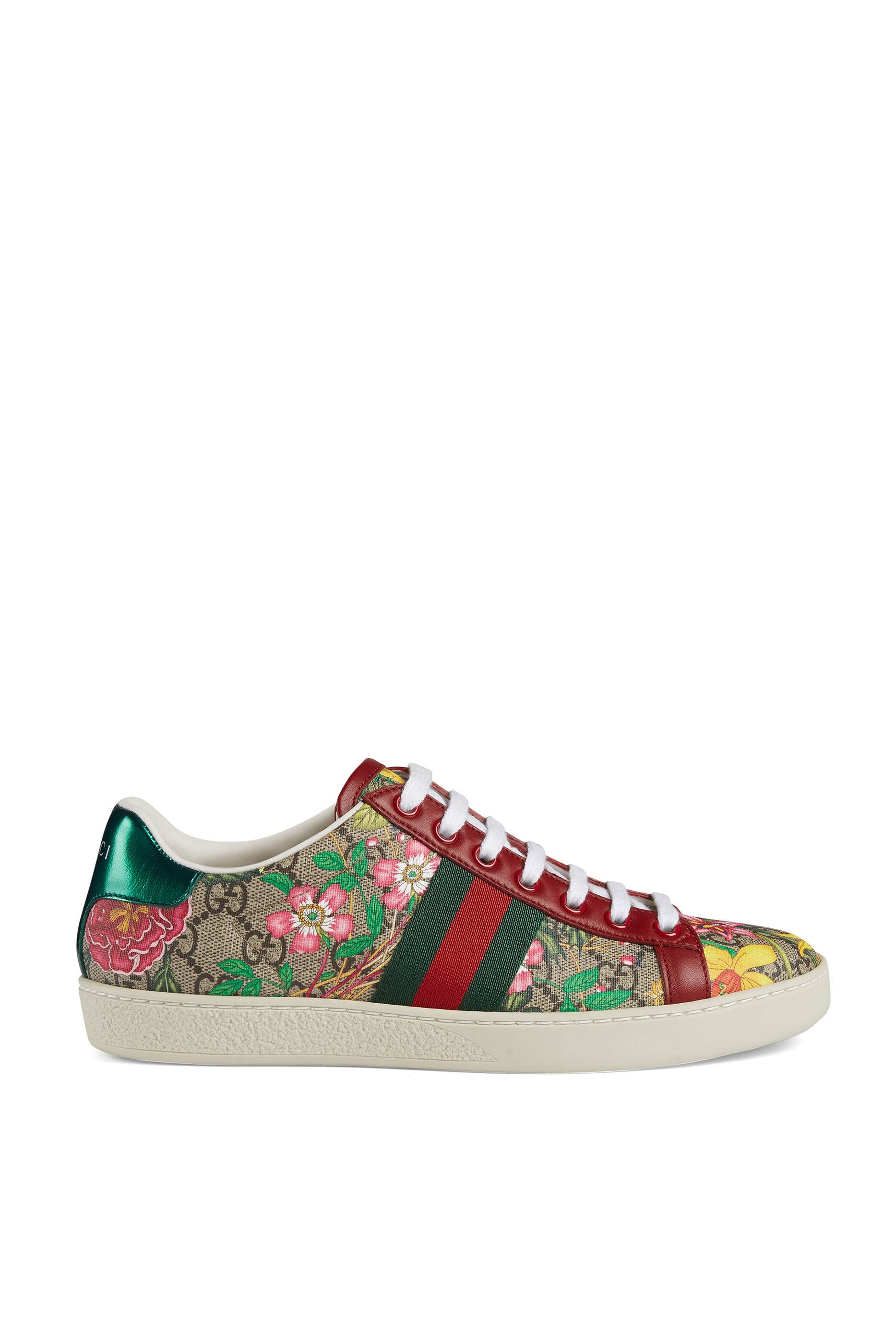 gucci floral sneakers