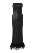 Strapless Sequin Cocktail Dress