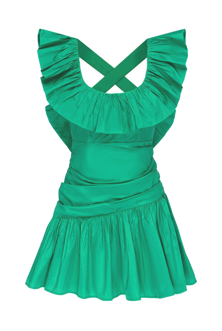 Doria Ruffle Neck Mini Dress