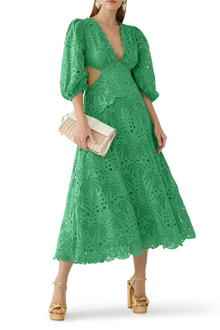 Buy Farm Rio Richelieu Midi Dress for Womens | Bloomingdale's UAE