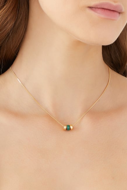 Abacus Floating Charm Necklace,  18k Gold Plated Vermeil on Sterling Silver
