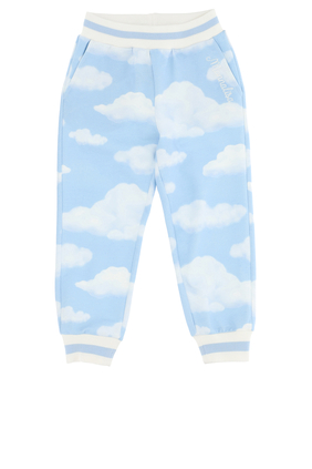 Cloud-print Track Trousers