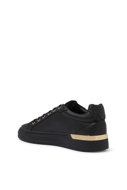 Buy Mallet GRFTR Midnight Leather Gold Sneakers for Mens | Bloomingdale ...