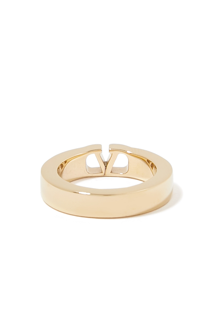 Valentino Garavani, V-logo Ring, Womens, Yellow Gold