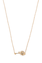 Daisy Stem Short Pendant Necklace