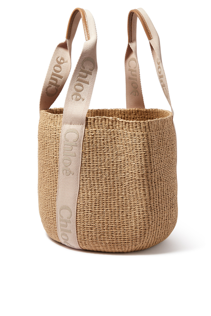 Large Woody Basket Tote Bag