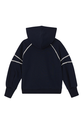 Embroidered Cotton Logo Hoodie