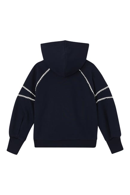 Embroidered Cotton Logo Hoodie